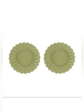 New! Target Bullseye Playground Set of Two Green Glass Plates, Spring 2026